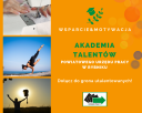 Plakat z treścią: wsparcie&motywacja - Akademia Talentów Powiatowego Urzędu Pracy w Rybniku - dołącz do grona utalentowanych!
